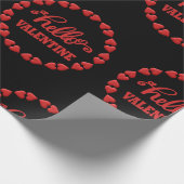 レッドハッピーバレンタインデー2024カップル ラッピングペーパー (角)