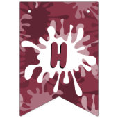 レッドハッピーバースデー絵画の（ばちゃばちゃ）跳ねるバンティングフラグ バンティングフラッグ (第2の旗)