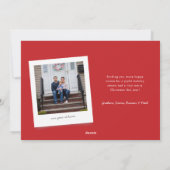 レッドハッピーパウィデイズペットラバーホリデーフォトカード シーズンカード (裏面)