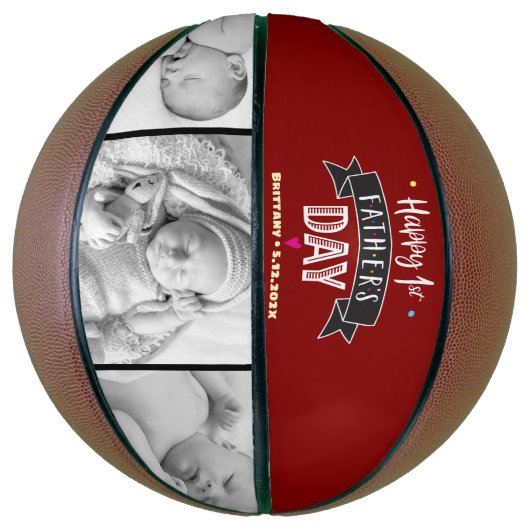 レッドハッピーファースト第3日目の写真はっきりしたタイポグラフィ バスケットボール (縦)