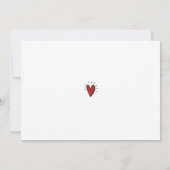 レッドハッピーファースト・ファースト・デイ写真はっきりしたタイポグラフィ カード (裏面)