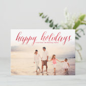 レッドハッピーホリデーズグリッタールックフォト シーズンカード (スタンド正面)