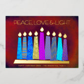 レッドハヌッカロウソク平和ラブライト実在金ゴールド 箔シーズンカード (正面)