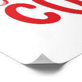 レッドハピネスはホットココアタイポグラフィホリデー ポスター (角)