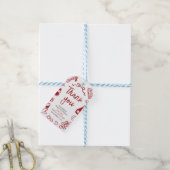 レッドハンドイタリアンドロッドピザパスタブライダルシャワー ギフトタグ (より糸付き)