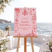 レッドハンドドローお洒落ドブライダルシャワー