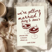 レッドハンドドロー結婚ズお洒落 招待状