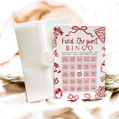 レッドハンドドローFind the Guest Bingo Baby Shour 招待状