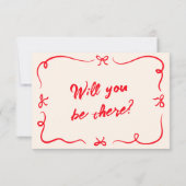 レッドハンド書ボーQRコードのQRコード結婚s 出欠カード (裏面)