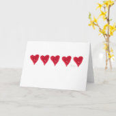 レッドハーツカード カード (黄色い花)