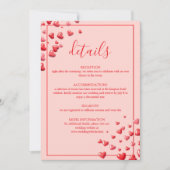 レッドハートの結婚式詳細カード カード (正面)
