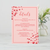 レッドハートの結婚式詳細カード カード (スタンド正面)