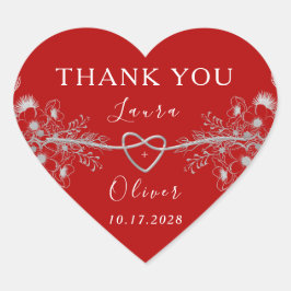 レッドハートウェディング ハートシール