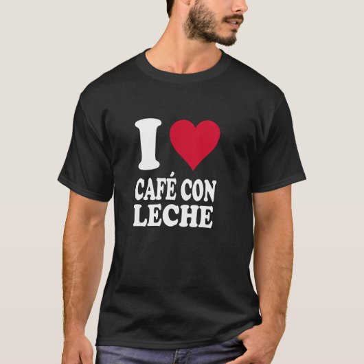 レッドハートデザイン カフェコン レチェ大好き Tシャツ (正面)