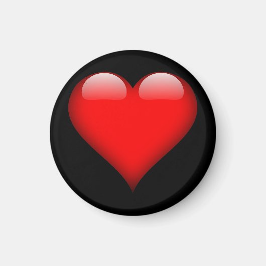 レッドハートトレンディラブウェディング マグネット (正面)