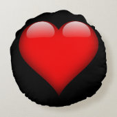 レッドハートトレンディラブウェディング ラウンドクッション (裏面)