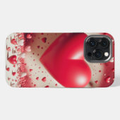 レッドハートフォンケース iPhoneケース (裏面横)