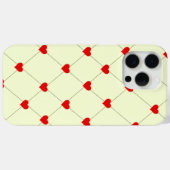 レッドハート格子柄スマホケース Case-Mate iPhoneケース (裏面 (横))