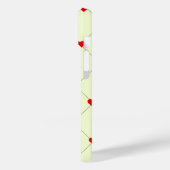 レッドハート格子柄スマホケース Case-Mate iPhoneケース (裏面 / 左)