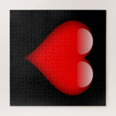 レッドハート おしゃれなラブ ウェディング ジグソーパズル (横)