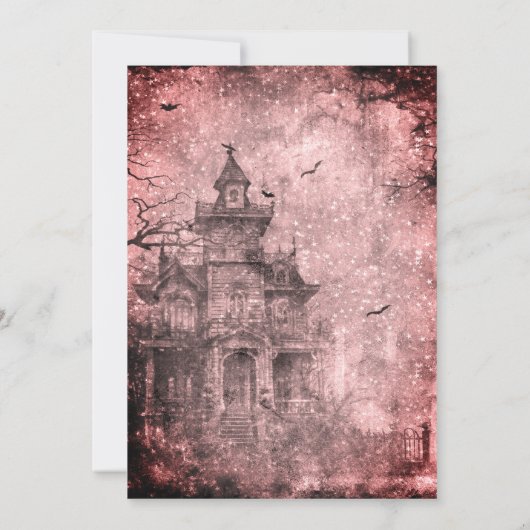 レッドハ不気味ウス幽霊のよく出るハローウィンパーティ 招待状 (裏面)