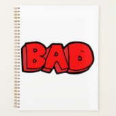 レッドバはっきりしたッドグラフィティスタイル文字 プランナー手帳 (正面)