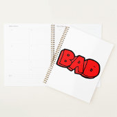 レッドバはっきりしたッドグラフィティスタイル文字 プランナー手帳