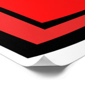 レッドバはっきりしたッドグラフィティスタイル文字 ポスター (角)