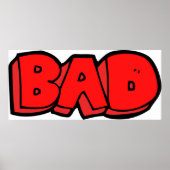 レッドバはっきりしたッドグラフィティスタイル文字 ポスター (正面)