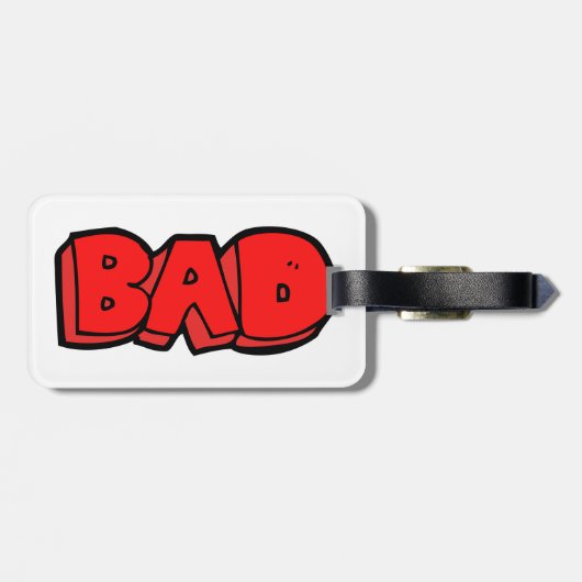 レッドバはっきりしたッドグラフィティスタイル文字 ラゲッジタグ (裏面横)