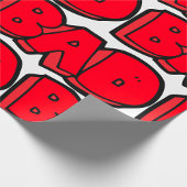 レッドバはっきりしたッドグラフィティスタイル文字 ラッピングペーパー