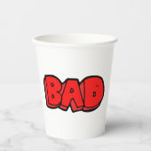 レッドバはっきりしたッドグラフィティスタイル文字 紙コップ (正面)