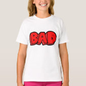 レッドバはっきりしたッドグラフィティスタイル文字 Tシャツ (正面)