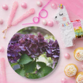 レッドバイオレットアジサイ開花フローラ ペーパープレート (パーティー)