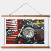 レッドバイク用バイクガレージ 吊り下げ型タペストリー (正面)