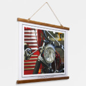 レッドバイク用バイクガレージ 吊り下げ型タペストリー (傾斜あり)