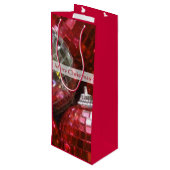 レッドバウブルズメリークリスマス抱き枕ワイン ワインギフトバッグ (裏面アングル)