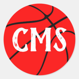 レッドバスケットボールチームパーティー、Pep Rallyまたはイベント ラウンドシール