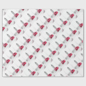 レッドバスロンドンイングランドヴィンテージパターンビッグベン ラッピングペーパー (フラット)