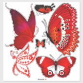 レッドバタフライコレクショカスタムン – カットコンター シール (シート)
