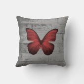 レッドバタフライ素朴装飾用クッション クッション (裏面)