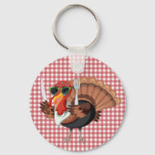 レッドバックキーチェーンでトルコ市松模様にの時間 キーホルダー (正面)