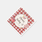 レッドバックヤードBBQベビーQベビーシャワーナプキンズ スタンダードカクテルナプキン (角)