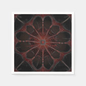 レッドバック・スパイダーフラクタルアート スタンダードカクテルナプキン (正面)