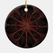 レッドバック・スパイダーフラクタルアート セラミックオーナメント (裏面)