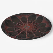 レッドバック・スパイダーフラクタルアート ペーパープレート (アングル)