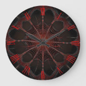 レッドバック・スパイダーフラクタルアート ラージ壁時計 (正面)