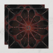 レッドバック・スパイダーフラクタルアート 招待状 (正面/裏面)