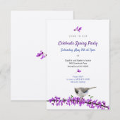 レッドバッドの春のパーティー招待状 招待状 (正面/裏面)