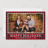 レッドバッファローチェックフォトホリデーカード シーズンカード (正面)